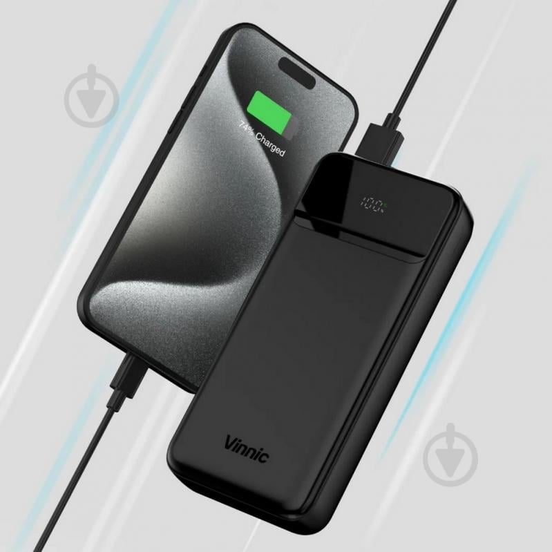 Повербанк Vinnic 20000 mAh black (4898338024562) EVEREST 3 Output Fireproof ABS+PC - фото 5