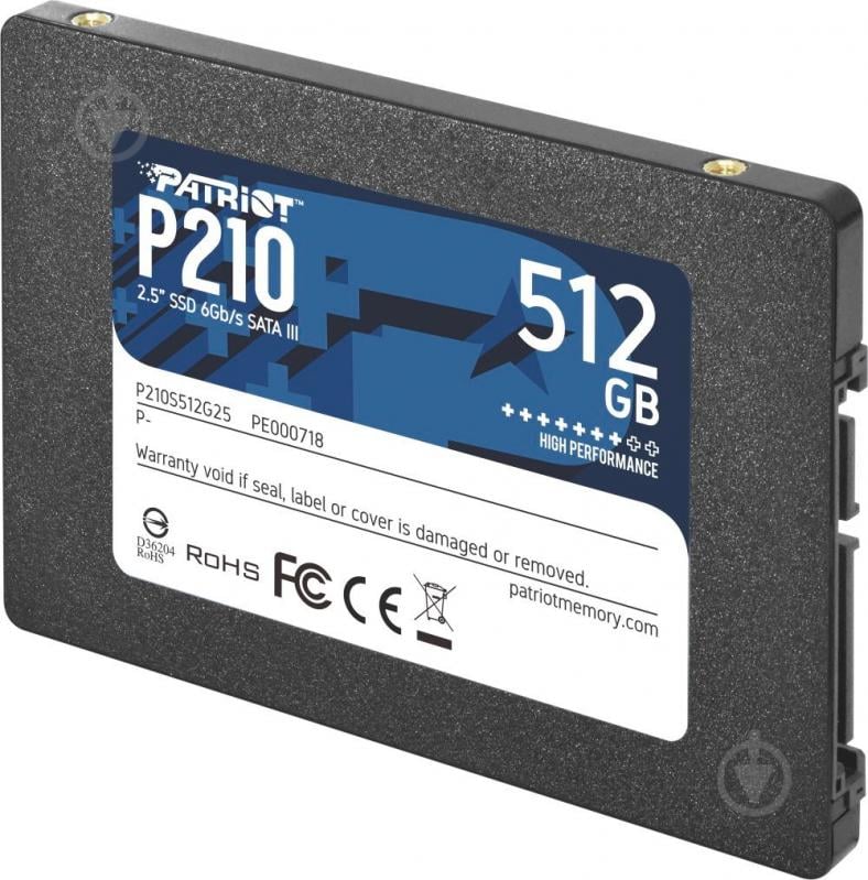 SSD-накопичувач Patriot P210 512GB 2,5" SATA III 3D TLC (P210S512G25) - фото 3