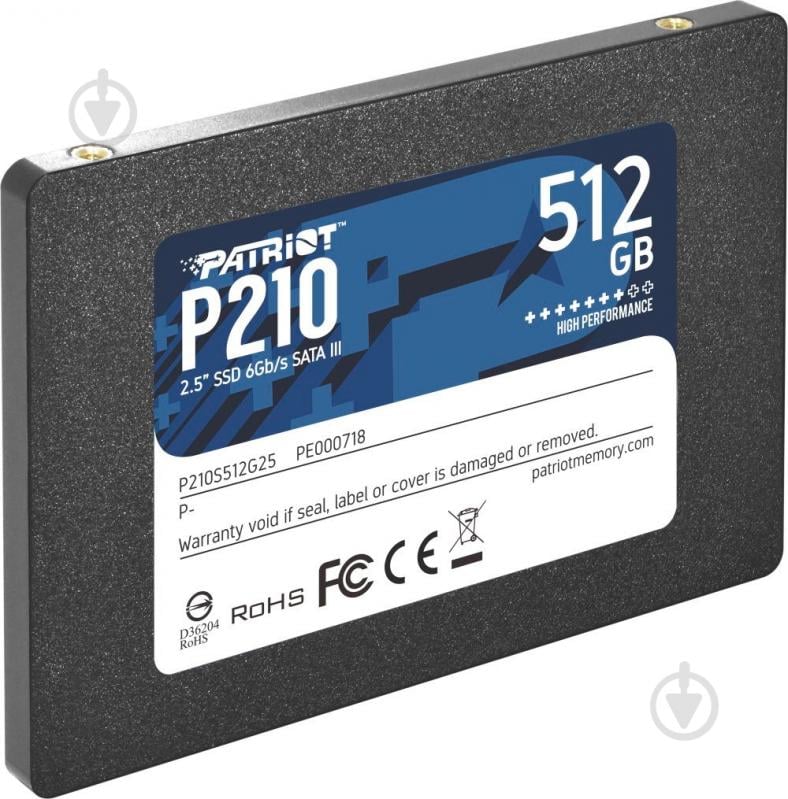 SSD-накопичувач Patriot P210 512GB 2,5" SATA III 3D TLC (P210S512G25) - фото 2