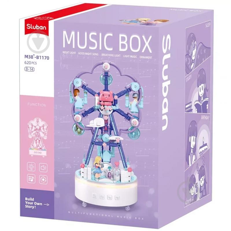 Конструктор Sluban Music Box Музична карусель Атракціон 620 дет. M38-B1170 - фото 3 Конструктор Sluban Music Box Музична карусель Атракціон 620 дет. M38-B1170 - фото 3