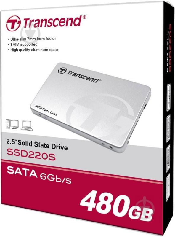 SSD-накопичувач TRANSCEND SSD220S 480GB 2,5" SATA III (TS480GSSD220S) - фото 5