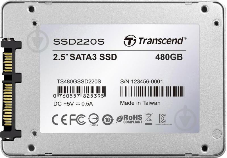 SSD-накопичувач TRANSCEND SSD220S 480GB 2,5" SATA III (TS480GSSD220S) - фото 4