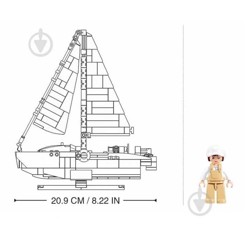 3D-конструктор Sluban Model Bricks Яхта 260 дет. M38-B1190 - фото 4 3D-конструктор Sluban Model Bricks Яхта 260 дет. M38-B1190 - фото 4