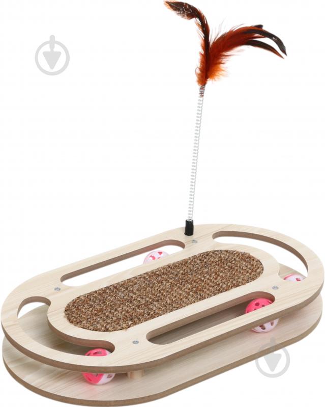 Кігтеточка Cats Collection з пір'ям і м'ячами (491014670) - фото 2 Кігтеточка Cats Collection з пір'ям і м'ячами (491014670) - фото 2