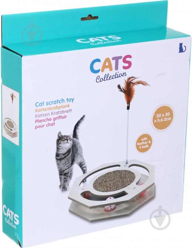 Кігтеточка Cats Collection з пір'ям і м'ячами (491014670) - фото 8 Кігтеточка Cats Collection з пір'ям і м'ячами (491014670) - фото 8