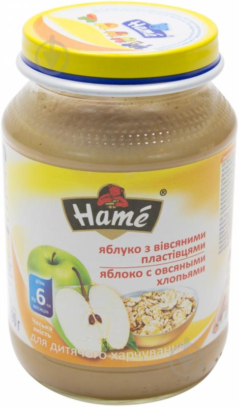 Пюре Hame Яблоко с овсяными хлопьями 190 г 8595139723040 - фото 1