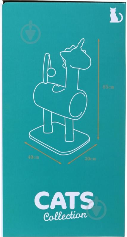 Кігтеточка Cats Collection Єдиноріг 30x40x85 см - фото 7