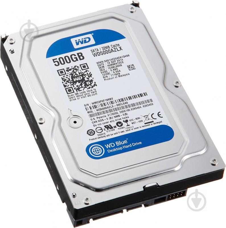 Жесткий диск Western Digital Blue 500 ГБ 3,5" SATA III (WD5000AZLX) - фото 2