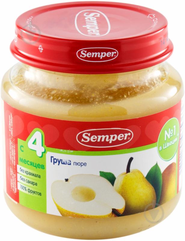 Пюре Semper Груша 125 г 7310100439017;8410175035363 - фото 1