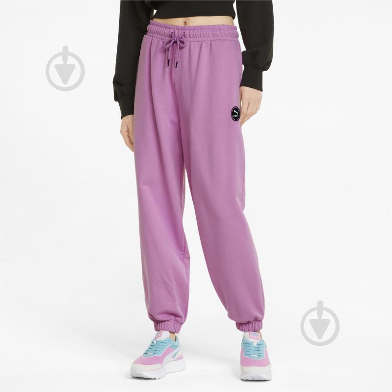 Штани Puma SWxP Sweatpants TR 53356715 р. XS рожевий - фото 1