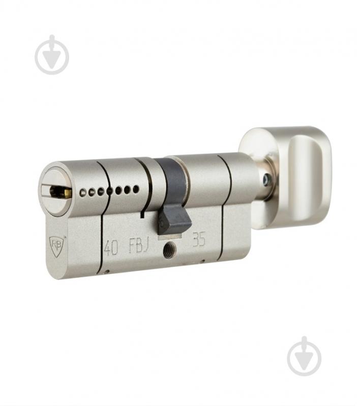 Циліндр RB-LOCKS 33x33 ключ-вороток 66 мм нікель сатин - фото 2