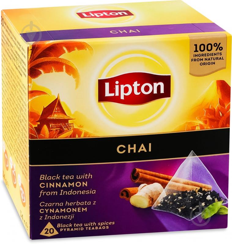 Чай чорний Lipton Chai black with spices 20 шт. - фото 1