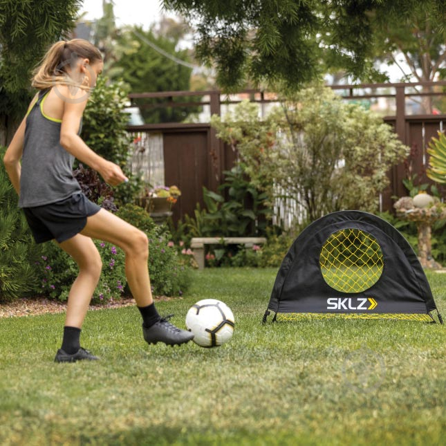 Футбольный тренажер SKLZ Precision POP UP goal 235855 р. 6 черный с желтым - фото 3