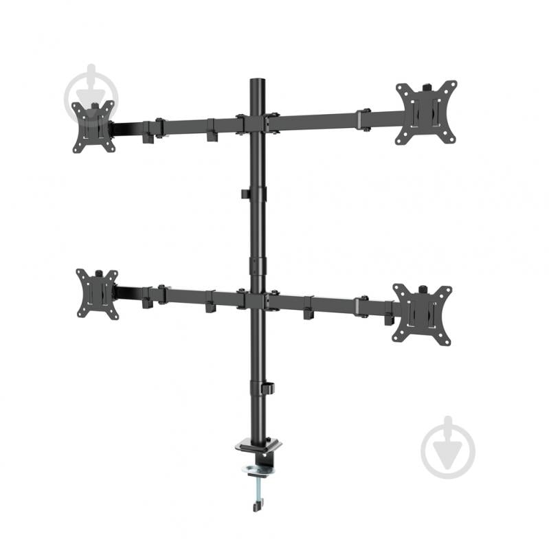 Кронштейн Gembird MA-D4-01, для 4 моніторiв поворотно-похилі 13"-32" чорний - фото 2 Кронштейн Gembird MA-D4-01, для 4 моніторiв поворотно-похилі 13"-32" чорний - фото 2