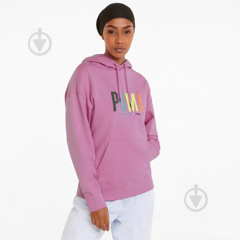 Джемпер Puma SWxP Graphic Hoodie TR 53356415 р. L рожевий - фото 2