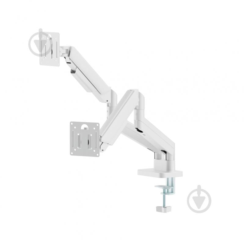 Кронштейн Gembird MA-DA2-06-W, для 2 моніторів (2-10 кг) поворотно-похилі 17"-32" білий - фото 1