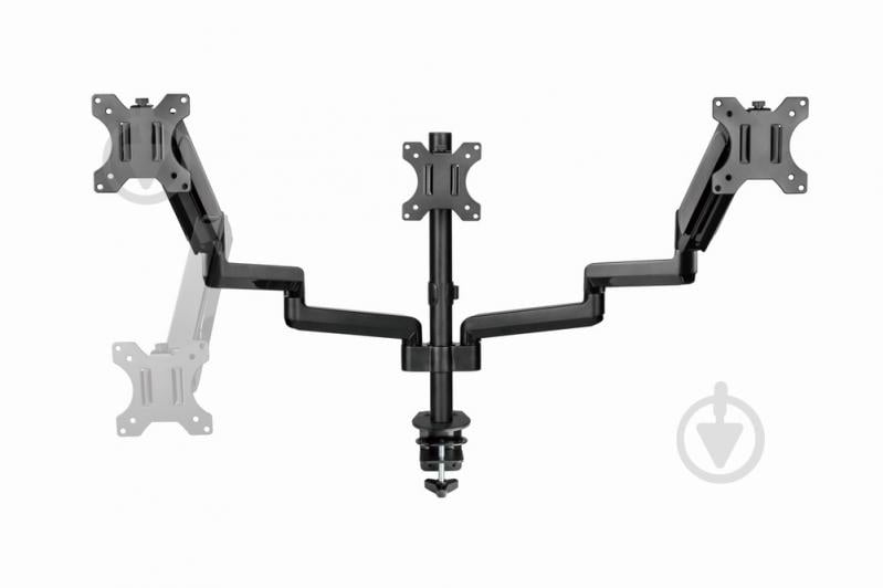 Кронштейн Gembird MA-DA3-01, для 3 мониторов поворотно-наклонные 17"-27" черный - фото 11 Кронштейн Gembird MA-DA3-01, для 3 мониторов поворотно-наклонные 17"-27" черный - фото 11