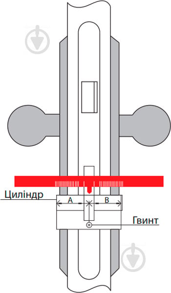 Цилиндр MVM Р6Р 35x45 ключ-вороток 80 мм матовый никель Р6Р35/45T ключ-вороток - фото 3