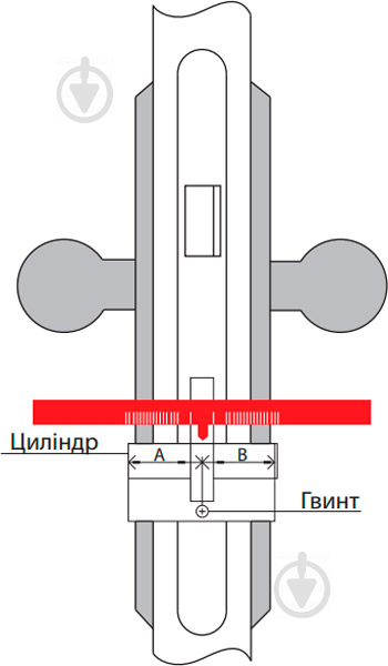 Цилиндр MVM Р6Р 30x35 ключ-вороток 65 мм матовый никель - фото 5