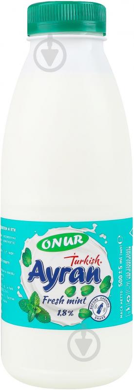 Айран Onur 1.8% Свежая мята Турецкий 500мл - фото 1