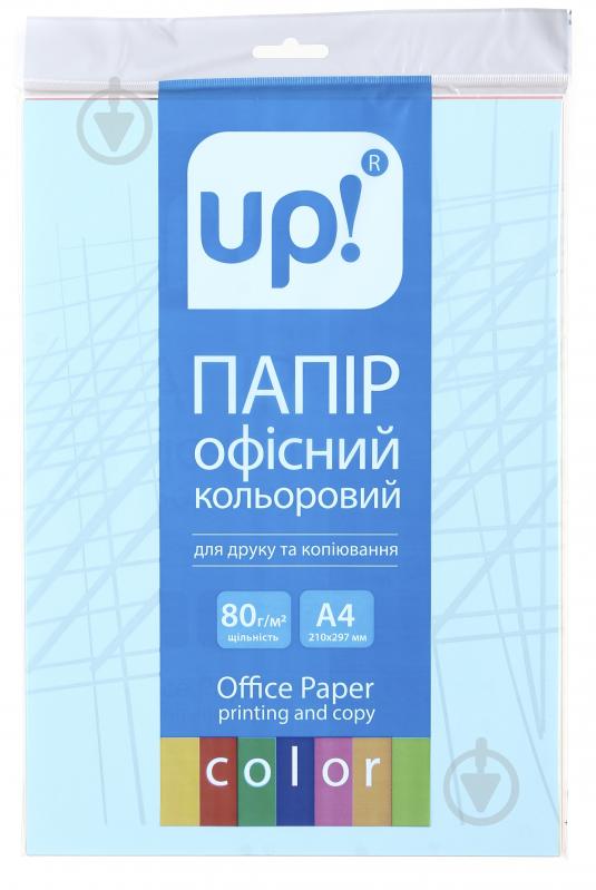 Бумага офисная цветная UP! (Underprice) A4 80 г/м микс пастель 50 листов - фото 1