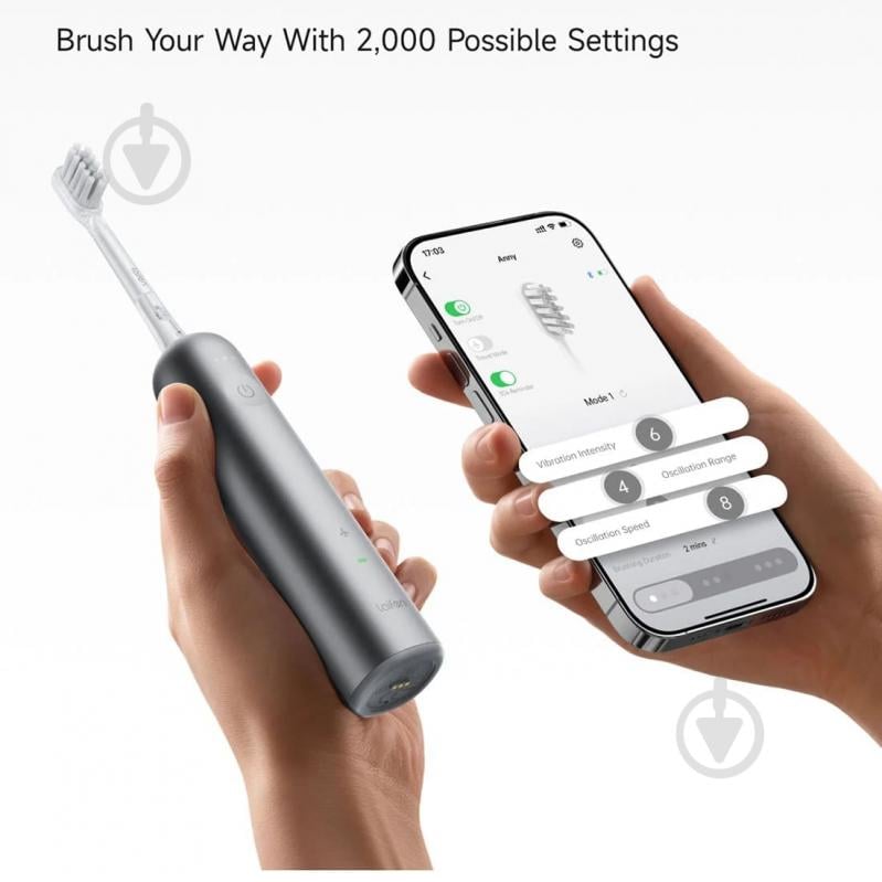 Электрическая зубная щетка Laifen Wave набор с кейсом (1TB91-L-EU-DG-001) Aluminum grey - фото 9 Электрическая зубная щетка Laifen Wave набор с кейсом (1TB91-L-EU-DG-001) Aluminum grey - фото 9