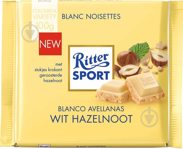 Шоколад Ritter Sport белый с лесными орехами 4000417233004 100 г - фото 1