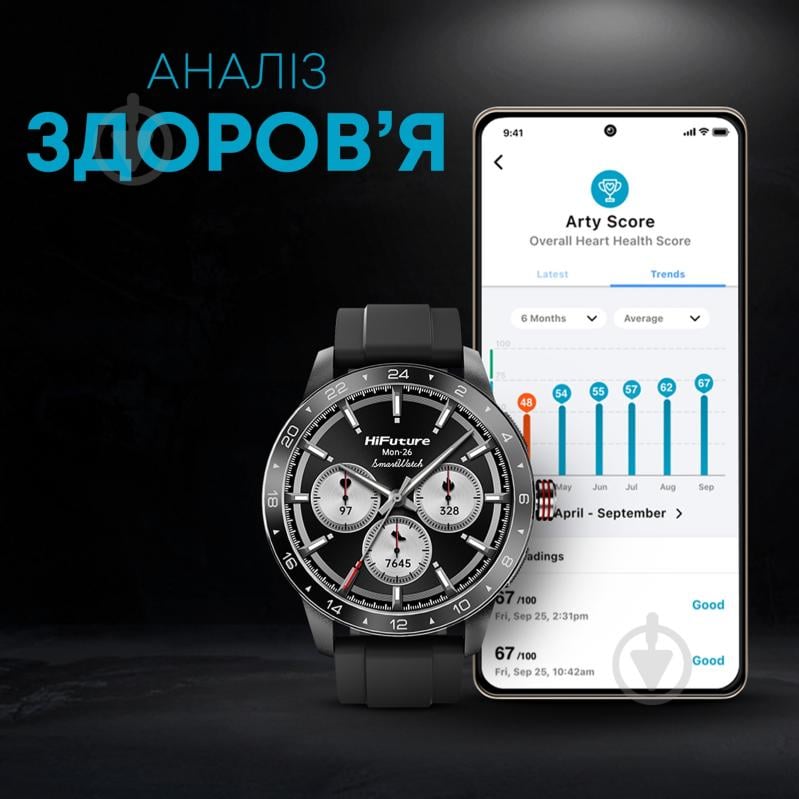 Смарт-часы HiFuture Flex2 black (flex2.black) - фото 6