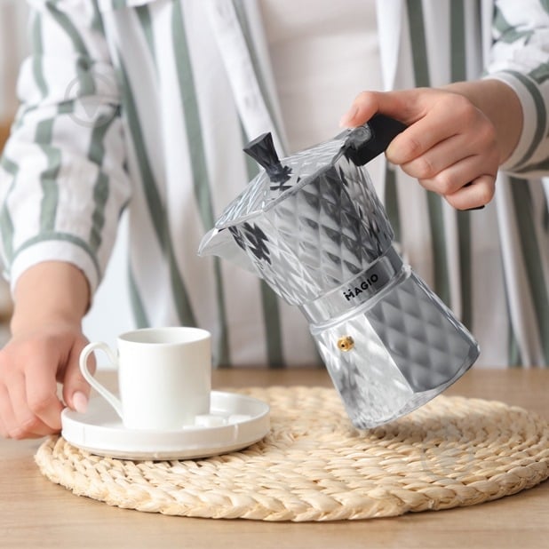 Кофеварка гейзерная Magio MG-1004 - фото 5 Кофеварка гейзерная Magio MG-1004 - фото 5