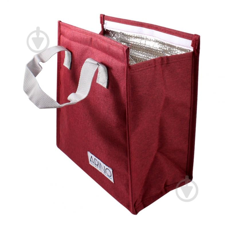 Термосумка Arino 4 литра 225*135*255 бордовая - фото 4 Термосумка Arino 4 литра 225*135*255 бордовая - фото 4