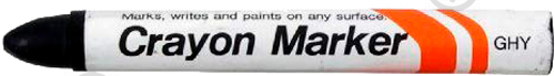 Маркер Sakura индустриальный перманентный CRAYON MARKER 15 мм GHY#49 черный - фото 1