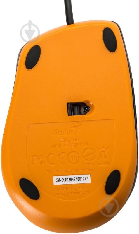 Миша Genius DX-150 USB (31010010102) orange - фото 5