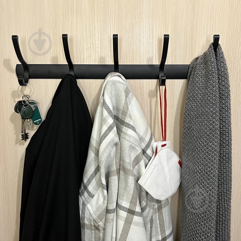 Вешалка с крючками MVM HA-03/5 black - фото 6