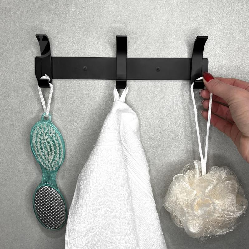 Вешалка с крючками MVM HA-04/3 black - фото 7