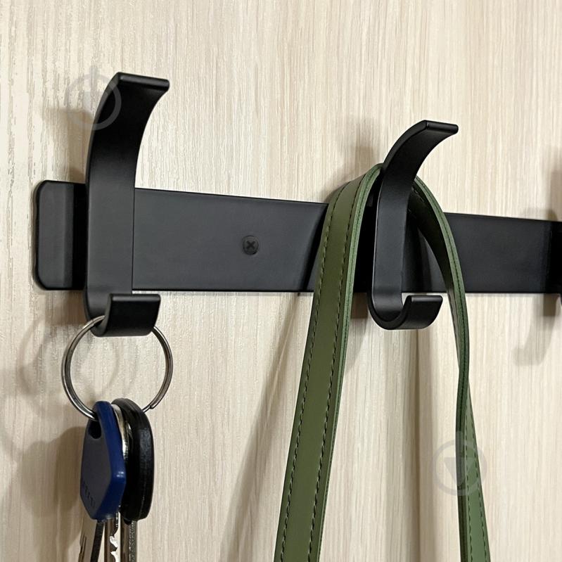 Вешалка с крючками MVM HA-04/5 black - фото 8 Вешалка с крючками MVM HA-04/5 black - фото 8