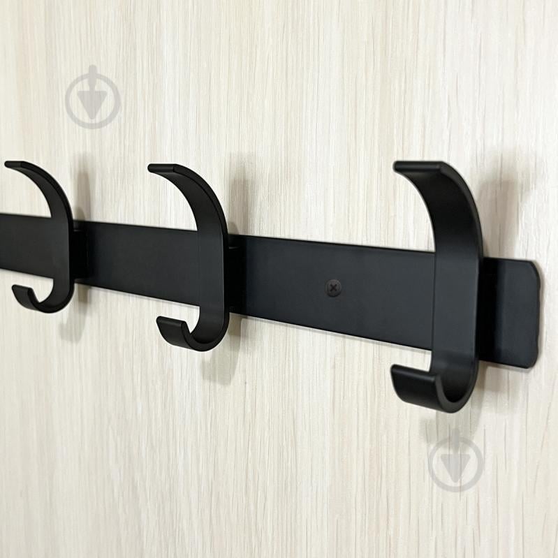 Вешалка с крючками MVM HA-04/5 black - фото 4 Вешалка с крючками MVM HA-04/5 black - фото 4