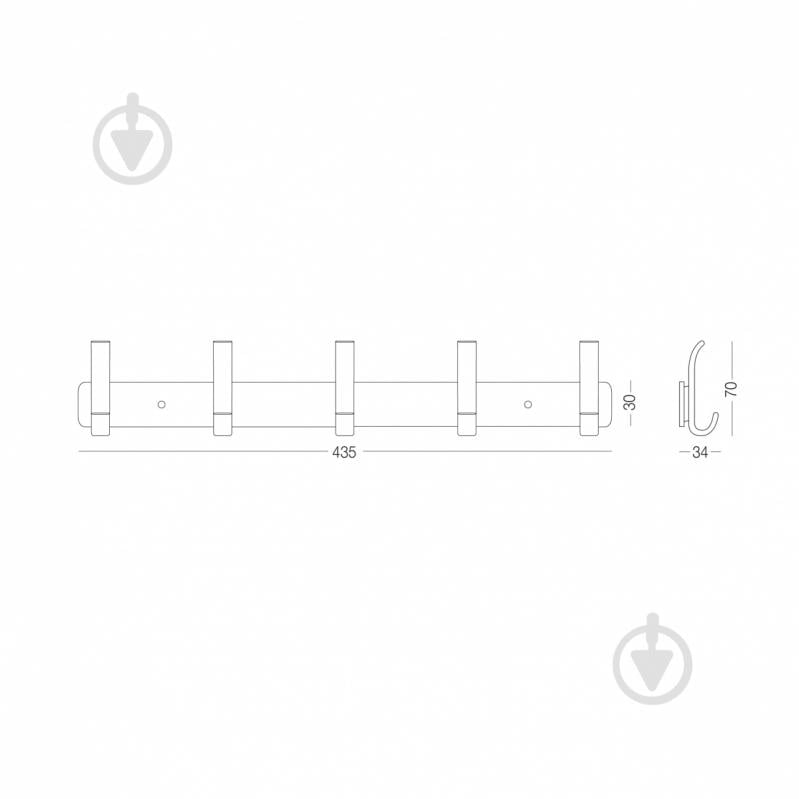 Вешалка с крючками MVM HA-04/5 black - фото 10 Вешалка с крючками MVM HA-04/5 black - фото 10