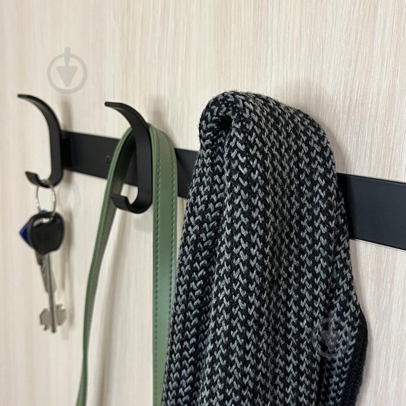 Вешалка с крючками MVM HA-04/5 black - фото 9 Вешалка с крючками MVM HA-04/5 black - фото 9