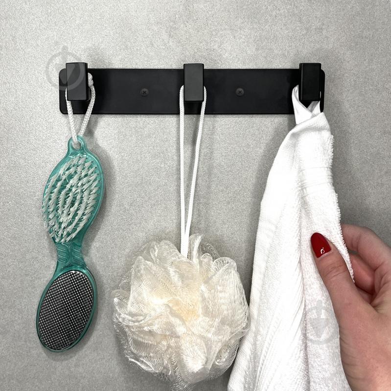 Вешалка с крючками MVM HA-05/3 black - фото 7