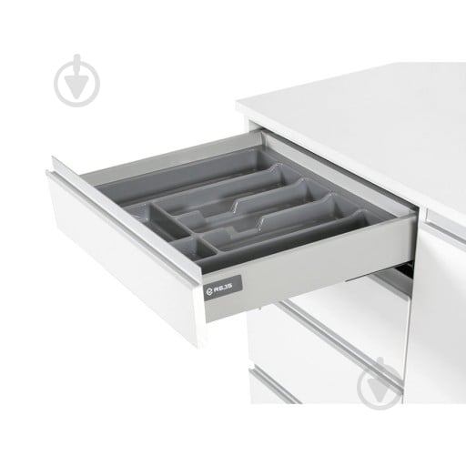 Лоток для столовых приборов Rejs UNI 230x430x45 мм фасад 300 мм пластиковый серый ТЕ13.2501.05.036 - фото 4