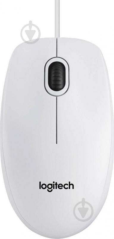 Миша Logitech B100 white (910-003360) - фото 1