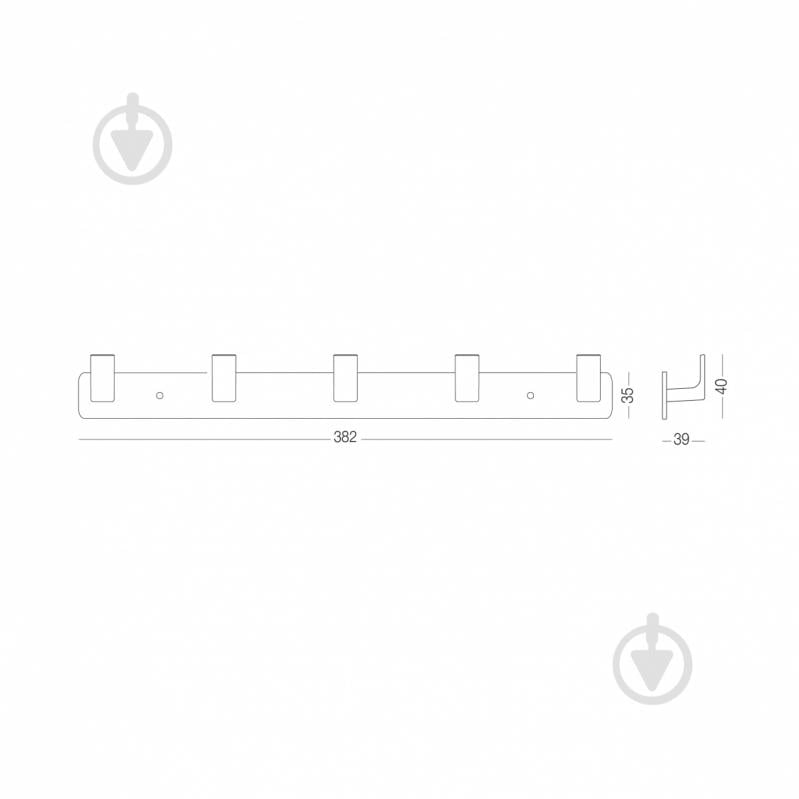 Вешалка с крючками MVM HA-05/5 black - фото 11