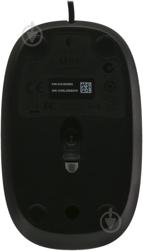 Мышка Logitech Corded Mouse M105 black (910-002943) - фото 5