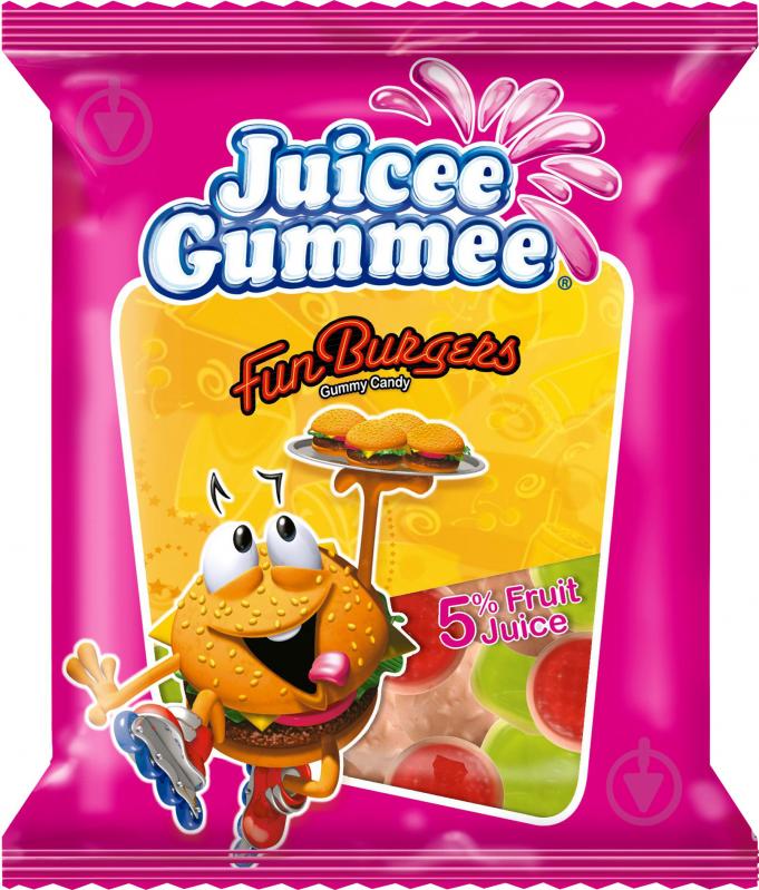 Конфеты жевательные Juicee Gummee Веселые бургеры 80 г (8592601115242) - фото 1