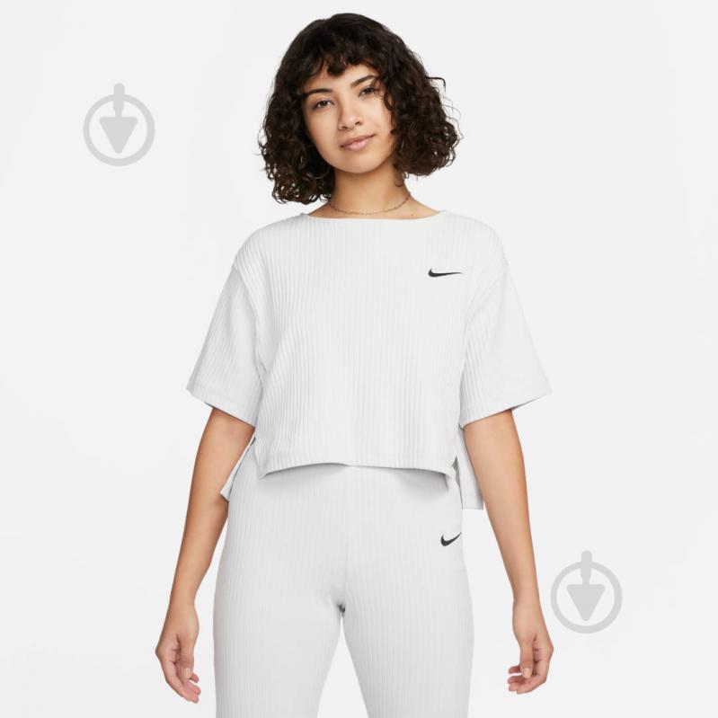 Футболка Nike W NSW RIB JRSY SS TOP DV7870-025 р.XL сірий - фото 1