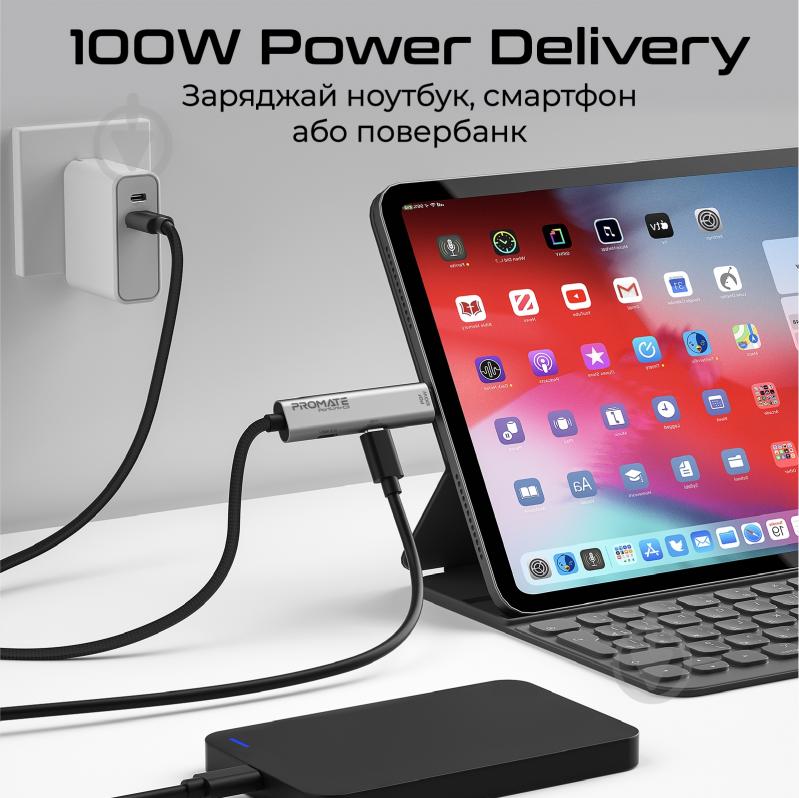 Кабель Promate PortLink-C3 1,5 м black (portlink-c3.black) - фото 3