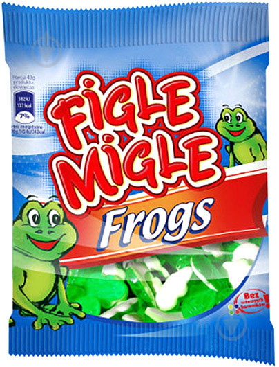 Цукерки жувальні Figle Migle Frogs 80 г - фото 1