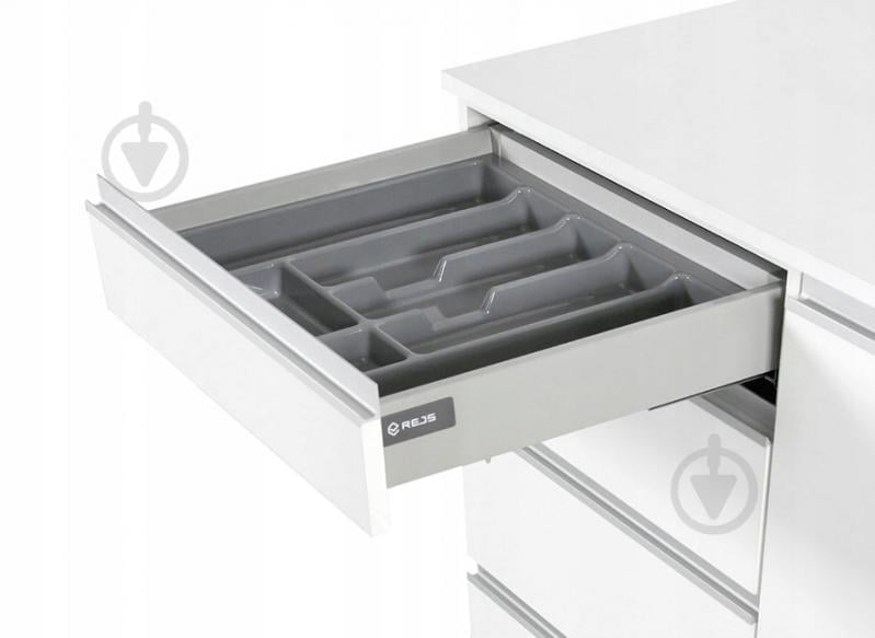 Лоток для столових приборів Rejs UNI 830x430x45 мм фасад 900 мм пластиковий сірий TE13.0206.05.036 - фото 4