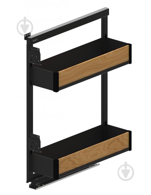 Карго Rejs для кухні 200 мм 2 полиці лівосторонне з доводчиком PURO WE35.0014.12.C74 матовий чорний - фото 1 Карго Rejs для кухні 200 мм 2 полиці лівосторонне з доводчиком PURO WE35.0014.12.C74 матовий чорний - фото 1