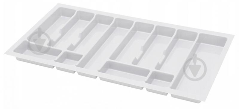 Лоток для столових приборів Rejs UNI 830x430x45 мм фасад 900 мм пластиковий білий ТЕ13.2506.05.013 - фото 1